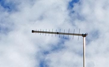 A log periodic antenna used for television reception