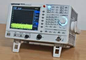 A typical portable spectrum analyzer which is smaller and lighter than many other full size test instruments