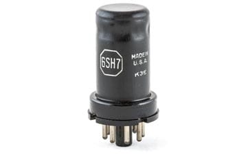 Image a 6SH7 vacuum tube - high gain pentode intended for RF or IF amplifier applications.